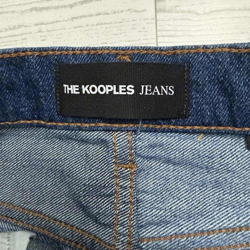 The‎ Kooples Paris Patchwork Denim Mini Skirt Frayed Edge Size 2